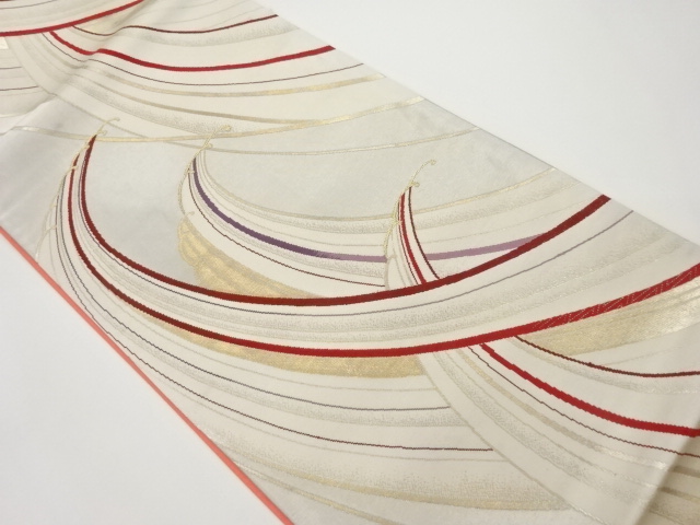 変わり波模様織出し袋帯